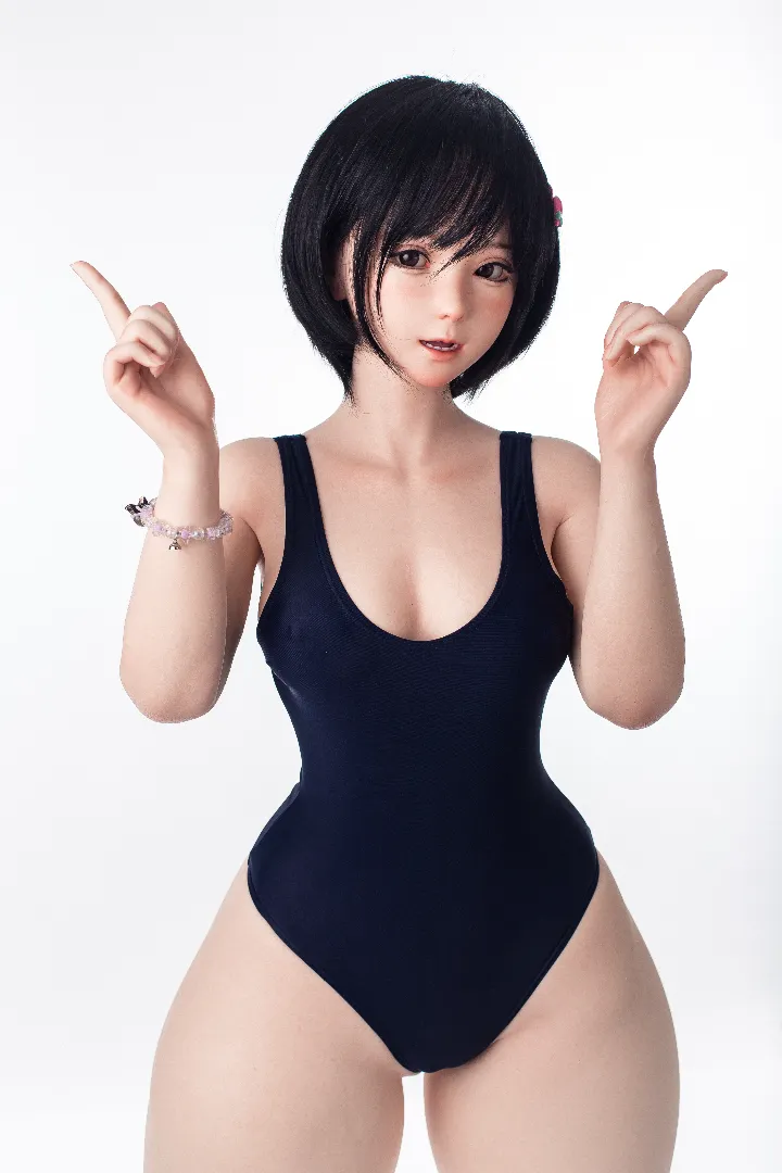 125cm (4ft1) Petite Cup Real Skin Texture Silicone Sex Doll Sana, ROS Head